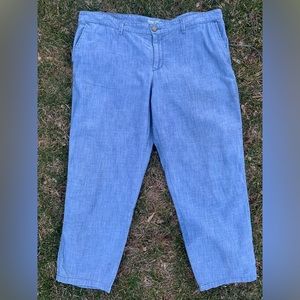 •GAP•Girlfriend Coupe Girlfriend•Ankle Length•Size 16/33•Chambray Linen-Look